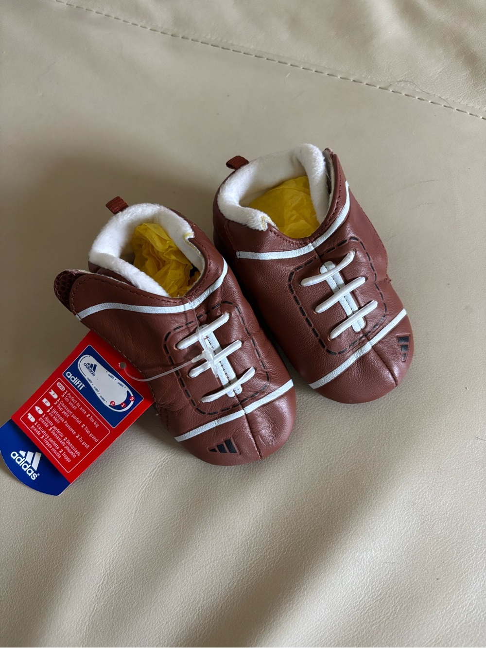 NWT Adidas Lil' Leaguers Baby Football Crib Shoes - Size 3
